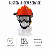 Casque de sécurité pour pompiers XF633-2006, résistant aux flammes, isolation électrique, avec lunettes anti-impact, sangle de menton réglable