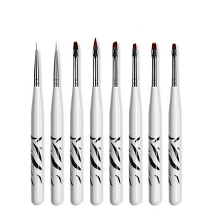 แปรงทาเล็บลายม้าลาย8ชิ้น/เซ็ต,อุปกรณ์ปากกาแปรง<span class=keywords><strong>วาด</strong></span><span class=keywords><strong>เส้น</strong></span>เจลยูวีทำเล็บผมไนลอนอะคริลิก - Product Image 6