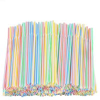 Pailles jetables en PLA personnalisées pour thé au lait Boba, biodégradables et compostables, aux couleurs saisissantes pour les fêtes