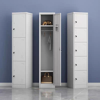 Armoire en acier pour employés casier en métal à porte unique armoire de classement en métal armoire de rangement pour vêtements en fer avec tige de suspension