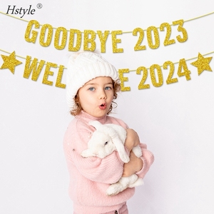 2026 joyeux nouvel an fête fournitures décorations paillettes lettre bannière Photo accessoires guirlande au revoir 2023 bienvenue 2026S2742 - Product Image 3