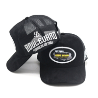 Topi Trucker suede pria dan wanita, topi trucker Logo kustom bordir bordir terlaris, topi dan topi Trucker suede untuk pria dan wanita harga pabrik grosir