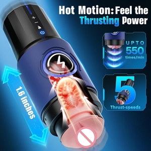 男性用マスターベターセックスおもちゃ360 ° 暖房付き男性用ストローカー5速スムーブモーション大人用男性用セックスおもちゃ - Product Image 4