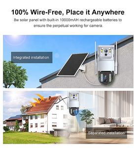 Cámara Solar de 8mp 4K, lente Dual de seguridad, Wifi/ranura para tarjeta Sim 4G, Ptz 360, cámara Cctv, cámara web, visión nocturna, reflector, cámara <span class=keywords><strong>V380</strong></span> - Product Image 6