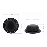 Neuartiger Mini Tragbarer Edelstahl Magnetisch Drehbarer Mechanischer Umweltfreundlicher 60-Minuten Countdown-Timer mit Ton für Küche und Kochen