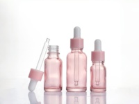 En stock flacon verre rose transparent 10ml huile essentielle, flacon compte-gouttes essence