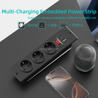 Prise de courant encastrée OEM pour bureau, ports USB-A, station de charge de table pour mobilier de bureau et d'hôtel, vente en gros