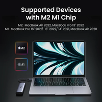UGREEN CM511 Hub USB C 4K60Hz Type C vers lecteur de carte SD/TF 2.0 Hub USB Adaptateur USB 3.0 pour MacBook Pro Air M2