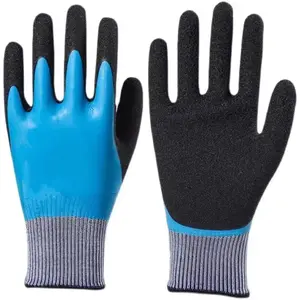 Shuoya Cheaper 15G Spandex Nylon Nitrile Superfine Foamed Oil And Wear Resistant Safety Gloves Garden Gloves