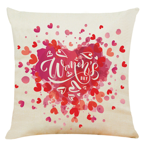 Federe per <span class=keywords><strong>Cuscini</strong></span> Personalizzate in Poliestere con Stampa a Sublimazione per San Valentino, Copricuscini per Divano <span class=keywords><strong>45x45</strong></span> - Product Image 1
