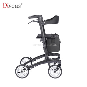 Hot sale Light Weight Folding carbon Fiber Rollator <b>Walker</b> Folding Large Capacity Aidastra <b>Elderly</b> <b>Walkers</b> and Rollators - Product Image 4