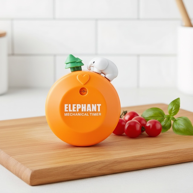 Cartoon Elephant Timer for Decor Utensils Kitchen Timer Things Household Multi-purpose Plastic 60 Minute Mechanical Timer