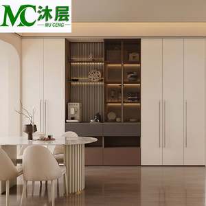 Premium Custom Modern Solid Wood Closet Organizer System Built-<b>in</b> Dining/Living Room <b>Sideboards</b> Shelves Armoire Wardrobe - Product Image 3