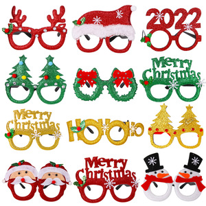 2025 Christmas <strong>Glasses</strong> <strong>Fashion</strong> Style Children's Party Decoration Supplies Xmas Frame Decorations for Parties - Product Image 1