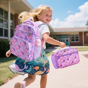 Sac à déjeuner isotherme pour enfants OEM, en polyester, réutilisable, étanche, lavable, pour garçons et filles, école et garderie - Product Image 2