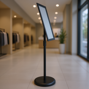 Support de signalisation sur pied robuste 11 x 17 pouces, réglable, noir, vertical, pour affichage publicitaire au sol - Product Image 2