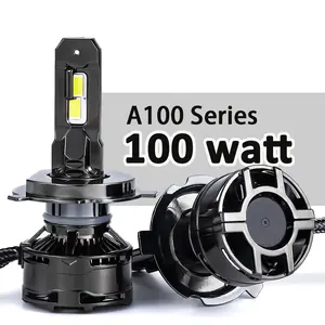 GPNE 100W Super Power A100 Car Headlight Bulb H4 led headlight bi-led Headlamp 6500k White LED Headlights