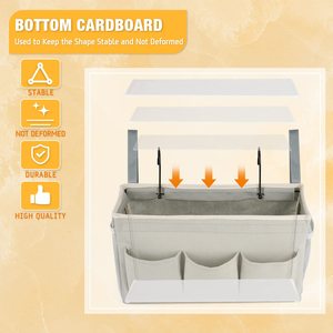 <strong>Bedside</strong> <strong>Caddy</strong> <strong>Bedside</strong> Organizer <strong>Bedside</strong> Storage <strong>Caddy</strong> with Fixed Straps and Water Bottle Holder for Home - Product Image 6
