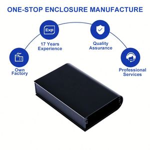 Aluminum Alloy Electronic <b>Enclosure</b> Project Box Case Customization Black Extrusion PCB Electrical Junction Box IP54 Rated Powder - Product Image 5
