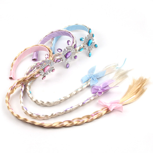 Frozen Princess Wig <span class=keywords><strong>trecce</strong></span> fasce per capelli <span class=keywords><strong>da</strong></span> principessa per bambini Clip per capelli con fiocco di neve per ragazze adorabili accessori per capelli per bambini - Product Image 6