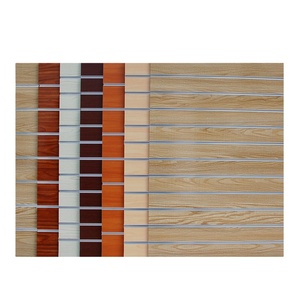 <span class=keywords><strong>MDF</strong></span> de alta calidad Ranurado con inserto de aluminio tablero de melamina pantalla Slatwall Panel - Product Image 6