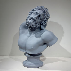 Venta al por mayor artes y artesanías escultura figura David cabeza sala de estar decoración Hotel red <span class=keywords><strong>tarjeta</strong></span> perforada <span class=keywords><strong>roja</strong></span> decoración belleza Chen - Product Image 3