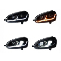 Conjunto de Faros Delanteros para VW Golf 5 MK5 2006-2010, Estilo Golf 7.5 Facelift con Luz de Circulación Diurna Bicolor