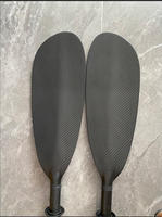 Pagaie de kayak ICAN 100% carbone KC02 220cm 4 sections pour Stand-Up Paddle gonflable, utilisation lacs et rivières, 950G