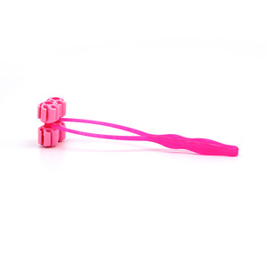 Cat Double Wheel Face Massager Pink <b>Silicone</b> Pet Grooming <b>Tool</b> For Cats Multifunctional Petting Aid - Product Image 4