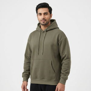 Sudadera con Capucha para Hombre, 100% Algodón, Color Sólido, Talla Grande, Estilo Urbano, Logotipo Personalizado, Bordado 3D, Diseño Estampado de Invierno - Product Image 1