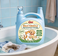 Lessive liquide pour animaux de compagnie Cobay Pet, 5 kg, parfum naturel, formule enzymatique décomposante d'odeurs, douce, 80 % de contenu