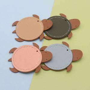 Creative Cute Countryside Style Couple PU Leather Turtle Keychain Pendant Fashion Turtle Shape Key Chain Portable <b>Bag</b> Charm Gift - Product Image 2