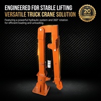 Treuil hydraulique électrique 0,5T 12V avec câble en acier, nouvelle grue pour camionnette, idéal pour les magasins de matériaux de construction, les hôtels et la vente au détail