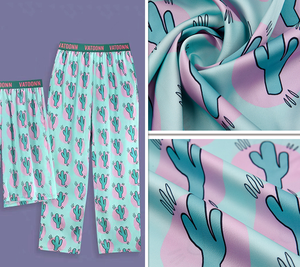 Ширина 150 см полиэстер цифровая печать эластичная атласная ткань Шелковый шарф ткань для пижамы платье - Product Image 2