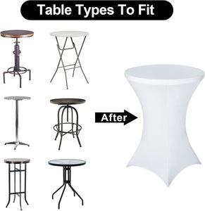 Wholesale Customized Colors Knitted Fitted Cocktail <b>Table</b> <b>Cover</b> Spandex Stretch OEKO-TEX Certified <b>Waterproof</b> Oilproof - Product Image 5