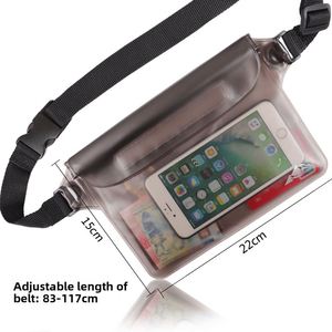 กระเป๋าคาดเอวกระเป๋า PVC ชายหาดกันน้ำพร้อมที่ปิดซิปกระเป๋าโทรศัพท์ลอยน้ำโปร่งใสกลางแจ้งอุปกรณ์เสริมสำหรับว่ายน้ำชายหาด - Product Image 5