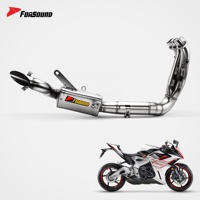 Sistema de Escape para Motocicleta Forsound, Precio de Fábrica al por Mayor, Estándar OEM, Tubo de Acero Inoxidable con Acabado Flameado para Zontes 703RR