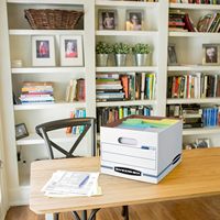 Boîte de rangement pliable en carton ondulé avec poignée découpée, boîte d'emballage personnalisée pour les dossiers de bureau