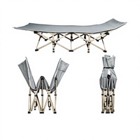 Lit simple pliant moderne en métal à dix pieds, personnalisable, portable, convertible en canapé-lit, avec structure robuste, pour le camping et la détente, livraison rapide