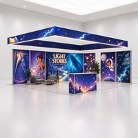 Boîte à lumière SEG en aluminium personnalisée professionnelle, LED haute luminosité, résistante aux chocs, portable pour stand d'exposition intérieur