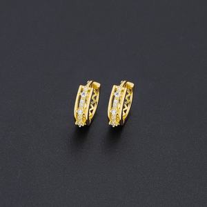 Jxx Direct Sale Wholesale Price 24k Gold Plated Cubic Zircon <b>Earrings</b> Classic Style Fashion for Women for Weddings Parties - Product Image 4