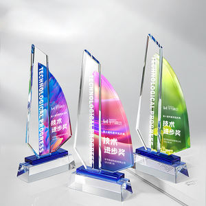 Trofeo de Primera Categoría, Premio de Cristal con Diseño de Columna para Torneos - Product Image 4