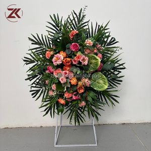 ZKAI Arreglo Floral Realista de Seda para Ataúd, Centro de Mesa Floral Funerario, Arreglo Artificial de Condolencias para Ataúd, Servicio Conmemorativo en Interiores - Product Image 1