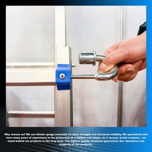 Échelle <span class=keywords><strong>télescopique</strong></span> moderne Rising RS-L407, durable, multi-positions, pieds évasés en aluminium, capacité de charge de 150 kg, conforme à la norme EN131 - Product Image 5