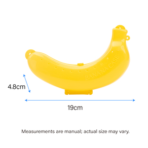 Boîte à bananes portable en plastique rigide, mignonne, jaune, pour voyage, réutilisable, étui à bananes pour enfants - Product Image 2