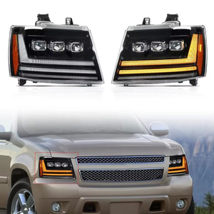 Kit de Faros Delanteros para Chevrolet Tahoe AURON 2007-2014 - Nuevos Faros LED Blancos de 6000K, 6000 Lúmenes, 12V, 36W de Alta Calidad - Product Image 5