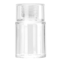 Flacon d'huile capillaire à bouchon à vis RTS 30 ml, flacon cylindrique court et robuste pour sérum de soin de la peau, PET haute transparence à paroi épaisse