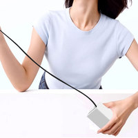 Cargador Rápido de 45W con Cable Retráctil, Enchufe Plegable, Puertos USB-C y USB, Carga PD3.0 para Reloj Inteligente, Auriculares y Teléfono Móvil