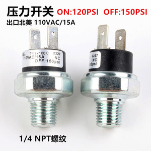 สวิตช์แรงดัน 110VAC 15A NC 150PSI ปิด 1/4 NPT ข้อต่อเกลียวสำหรับเครื่องอัดอากาศ รุ่น 2227 - Product Image 5