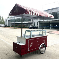 Carrito de helado móvil Retro, carrito de helado personalizado a la venta
